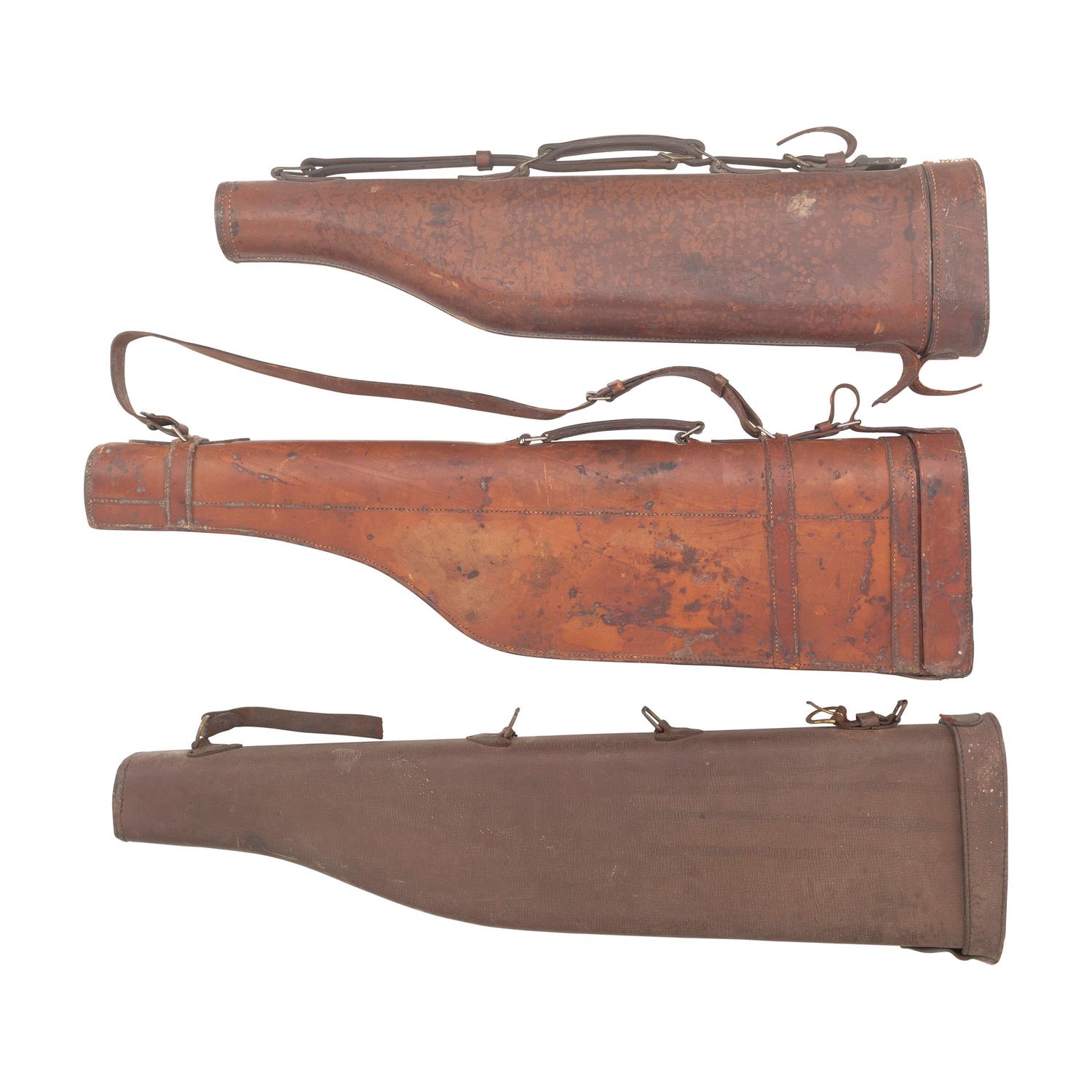 Lot of 3 Vintage Shotgun Leg of Mutton Cases