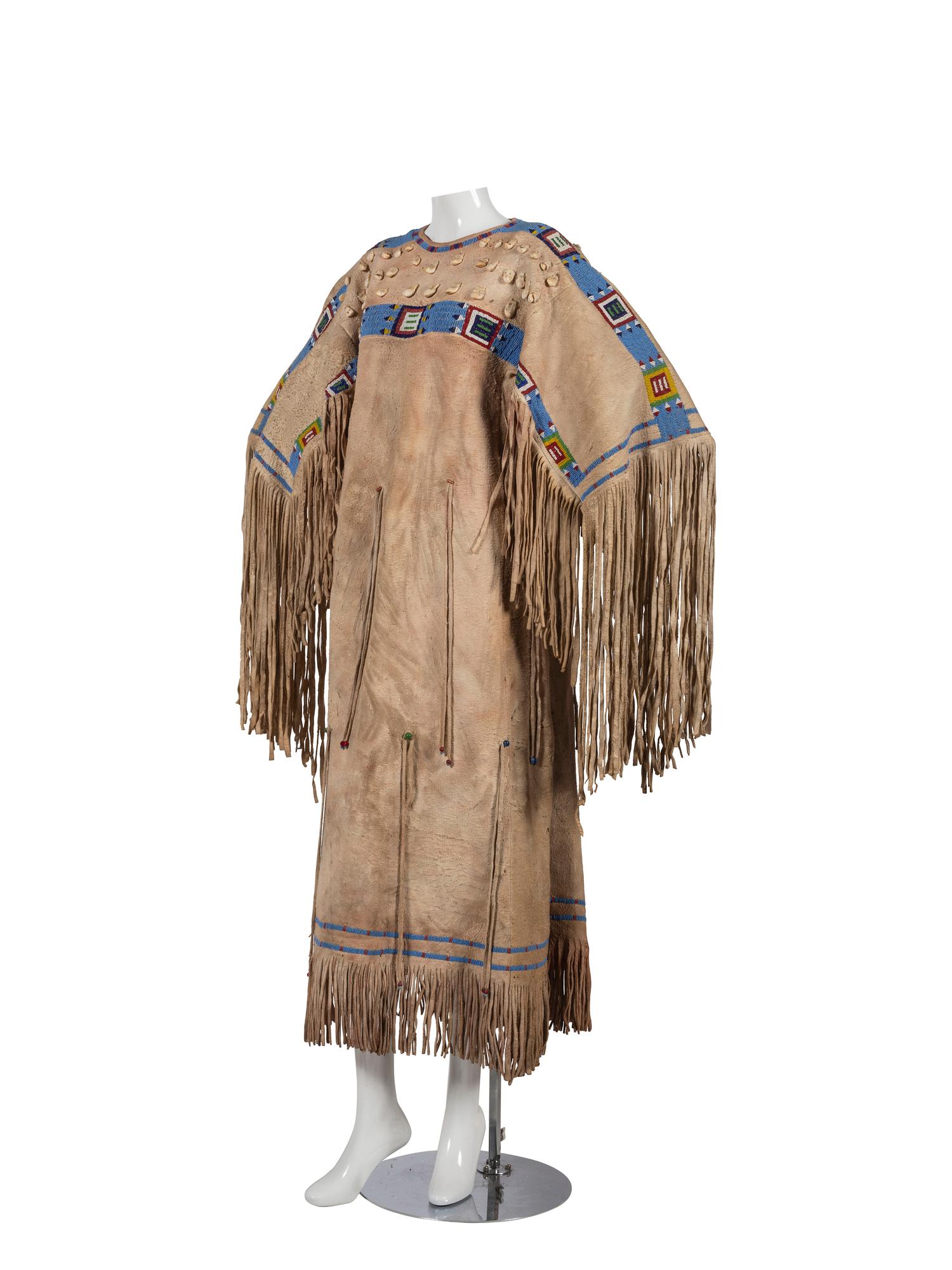 Sioux Beaded Hide Dress, with Elk Teeth