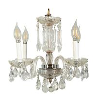 A Cut Glass Four-Light Chandelier