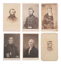 [CIVIL WAR]. 9 CDVs of Union generals and political figures, incl. U.S. GRANT and John BROWN.
