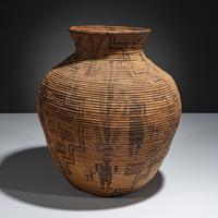 Apache Polychrome Figural Basket