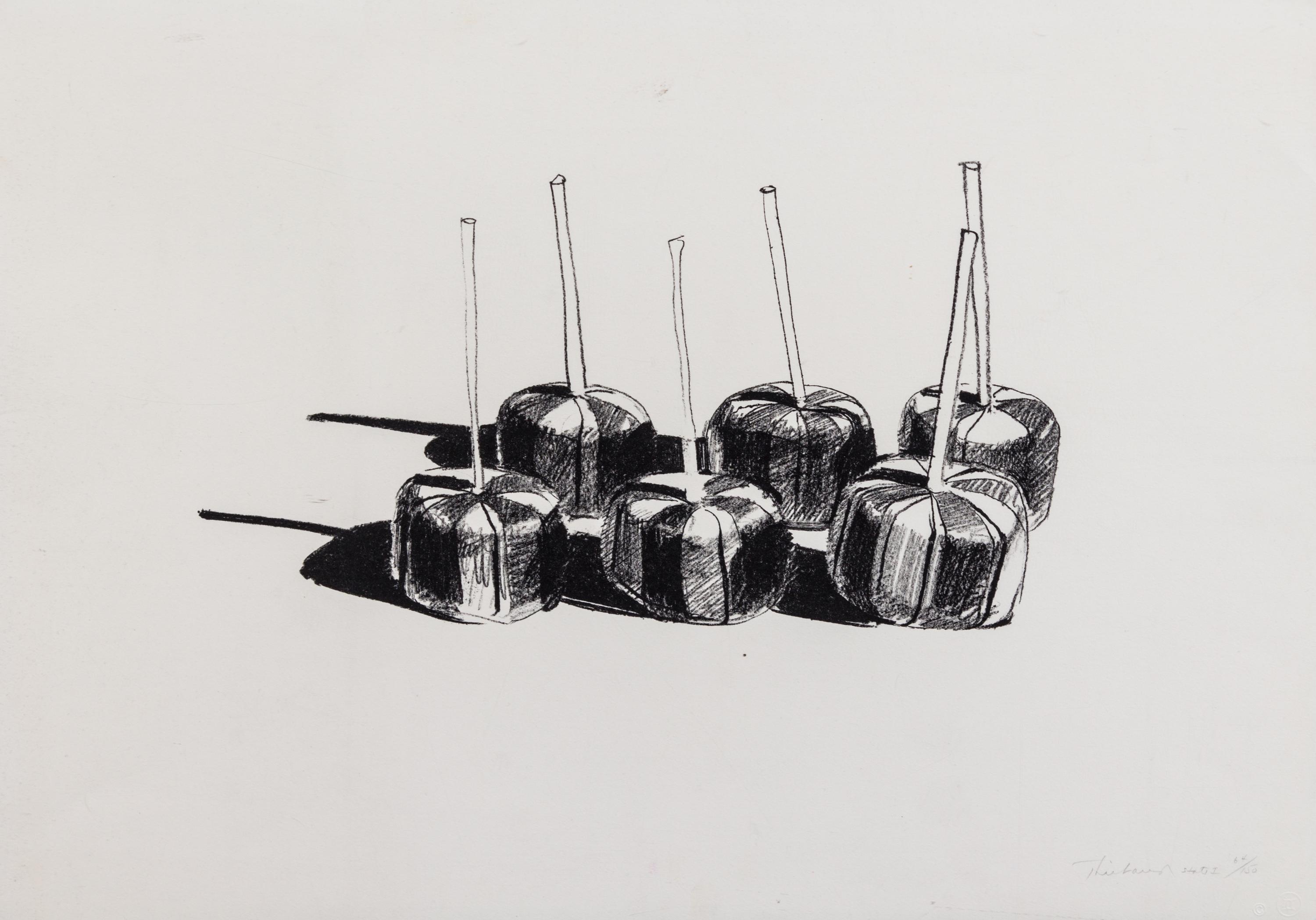 Wayne Thiebaud, (American, b. 1920), Suckers (State I), 1968