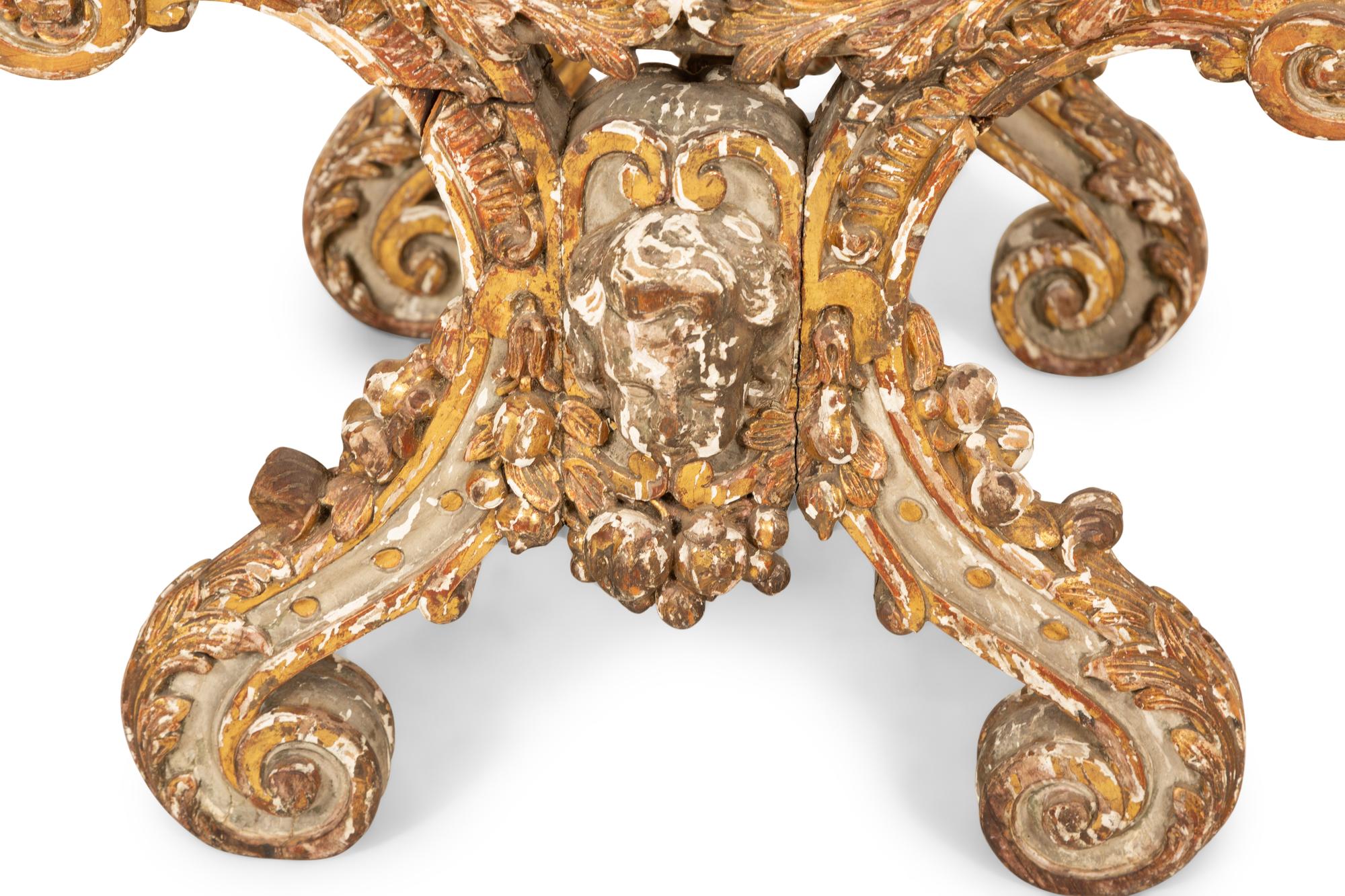 An Italian Giltwood X-form Stool