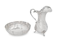 A Buccellati Silver Water Pitcher and Bowl