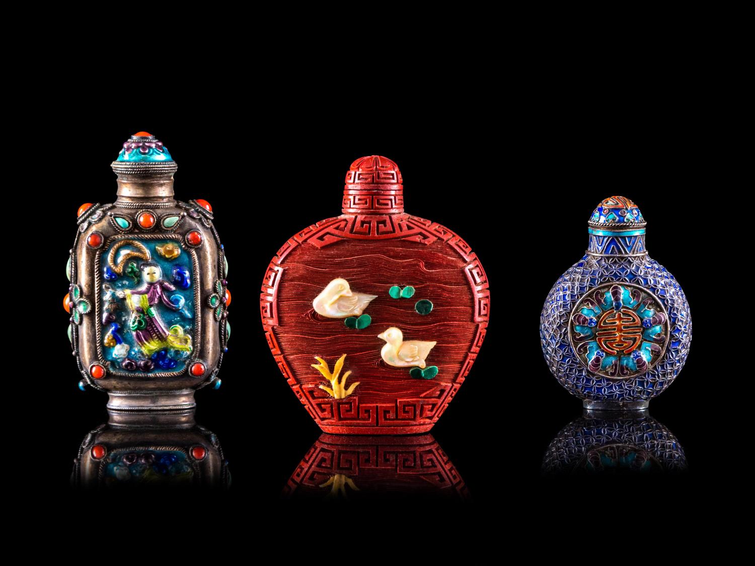 Three Chinese Snuff Bottles