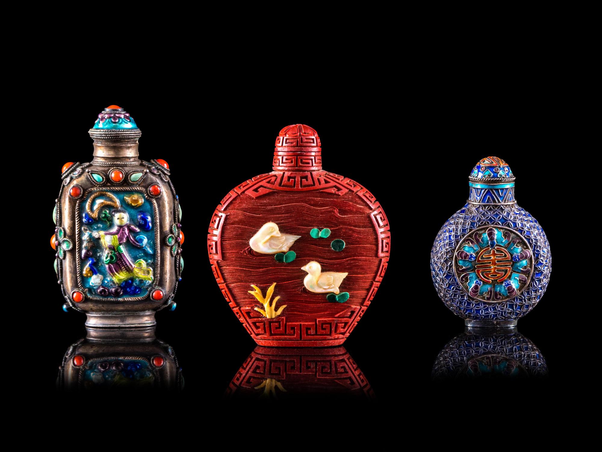 Three Chinese Snuff Bottles