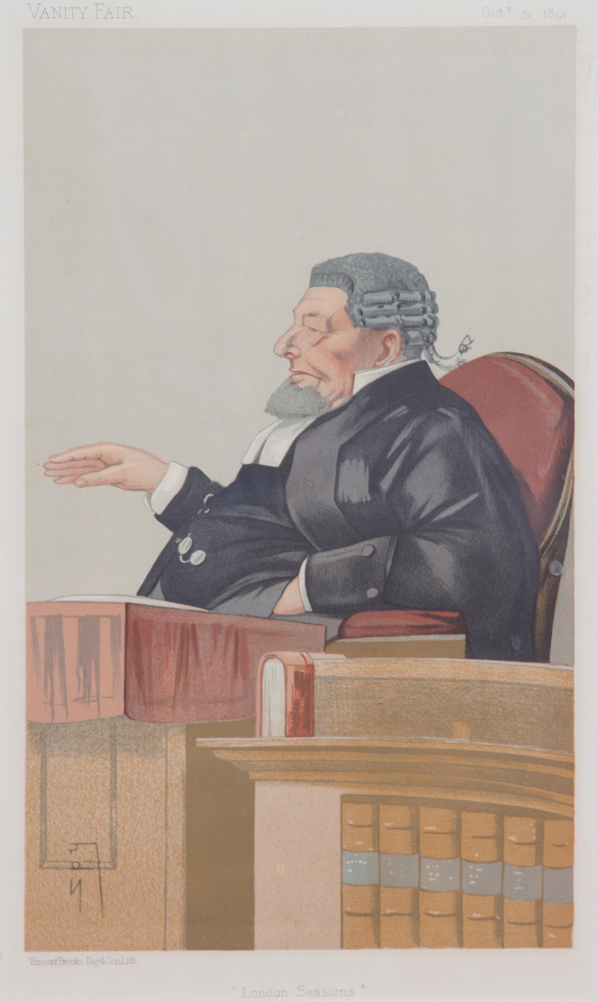 A Collection of Vanity Fair Judge and Gentleman Prints Largest framed 21 x 26 inches. — 20TH CENTURY