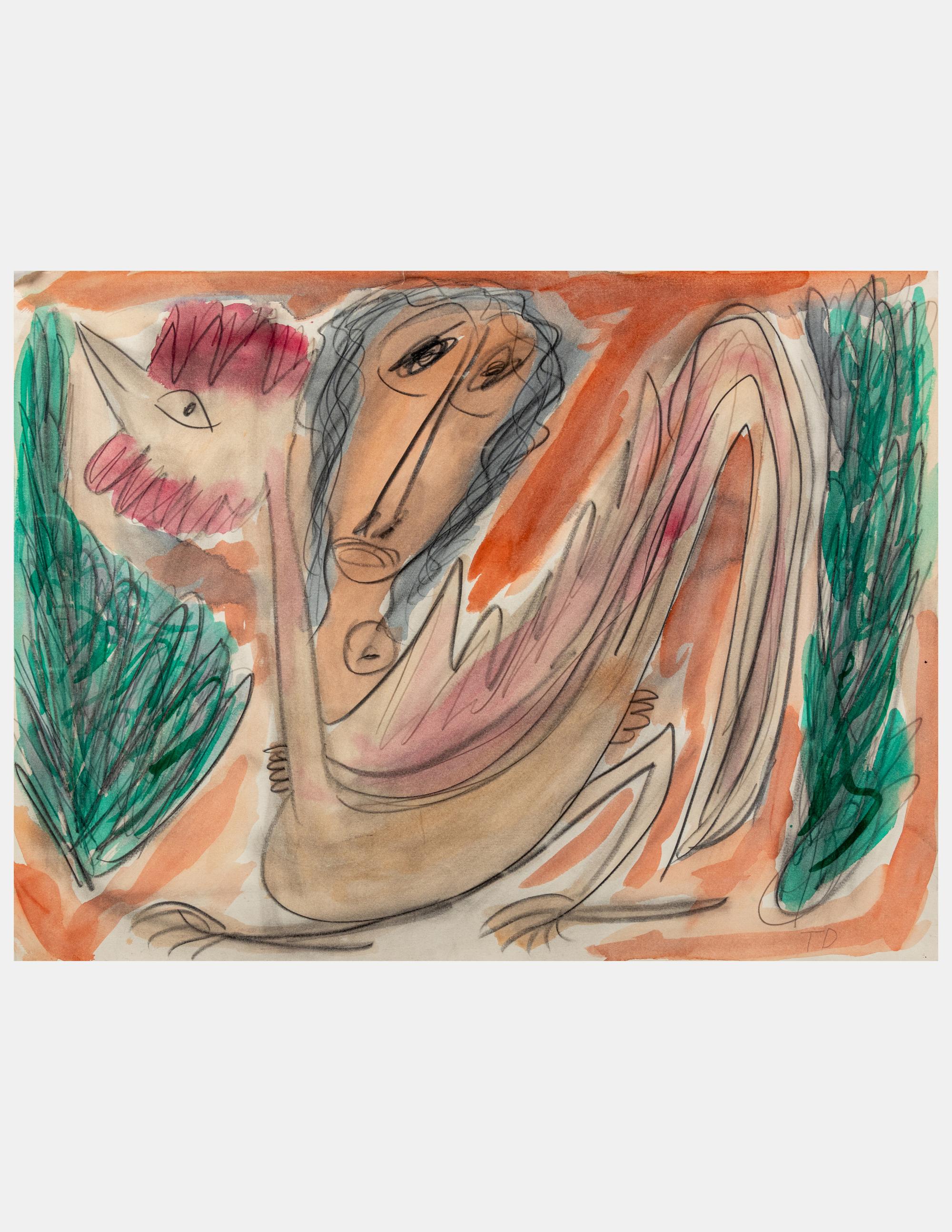 Untitled (Woman with Bird), c. 1990