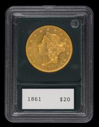 A United States 1861 Liberty Head $20 Gold Coin