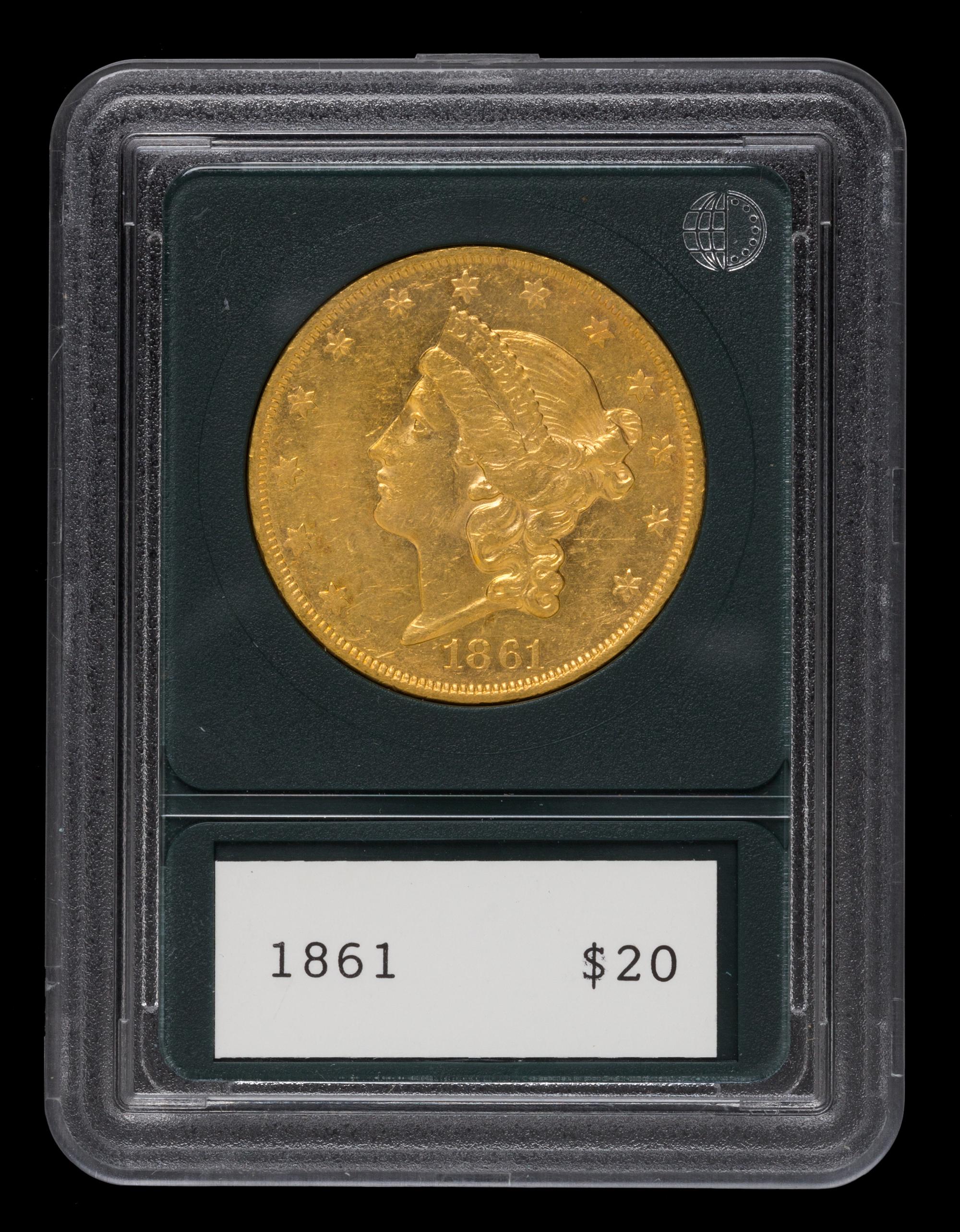 A United States 1861 Liberty Head $20 Gold Coin