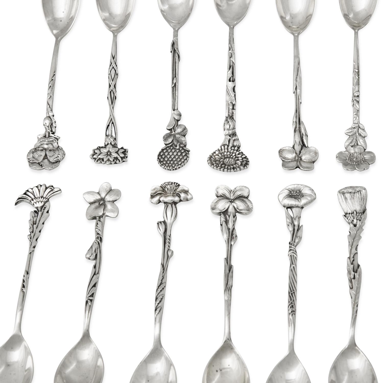 A Set of Twelve Tiffany and Co. Silver Demitasse Spoons