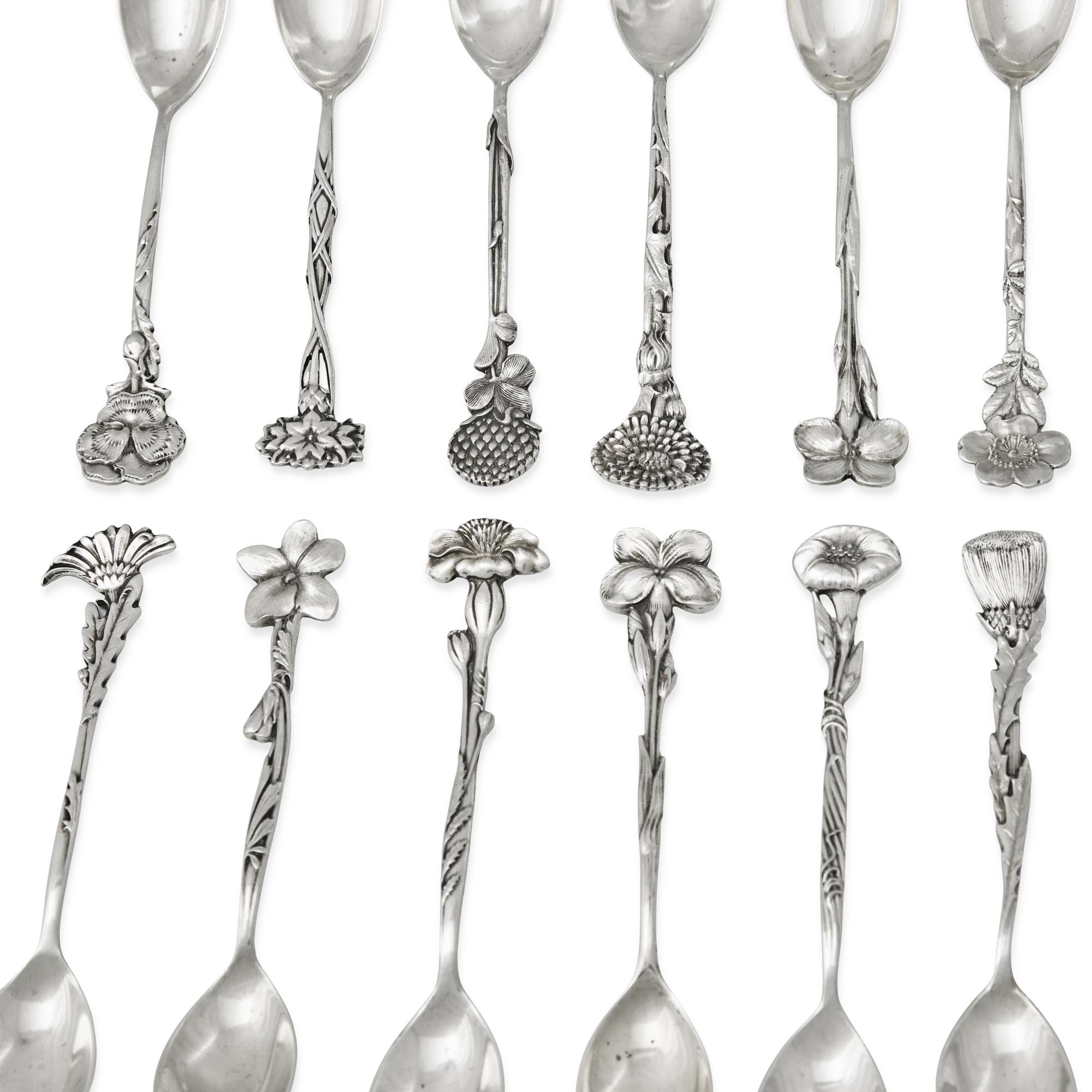 A Set of Twelve Tiffany and Co. Silver Demitasse Spoons