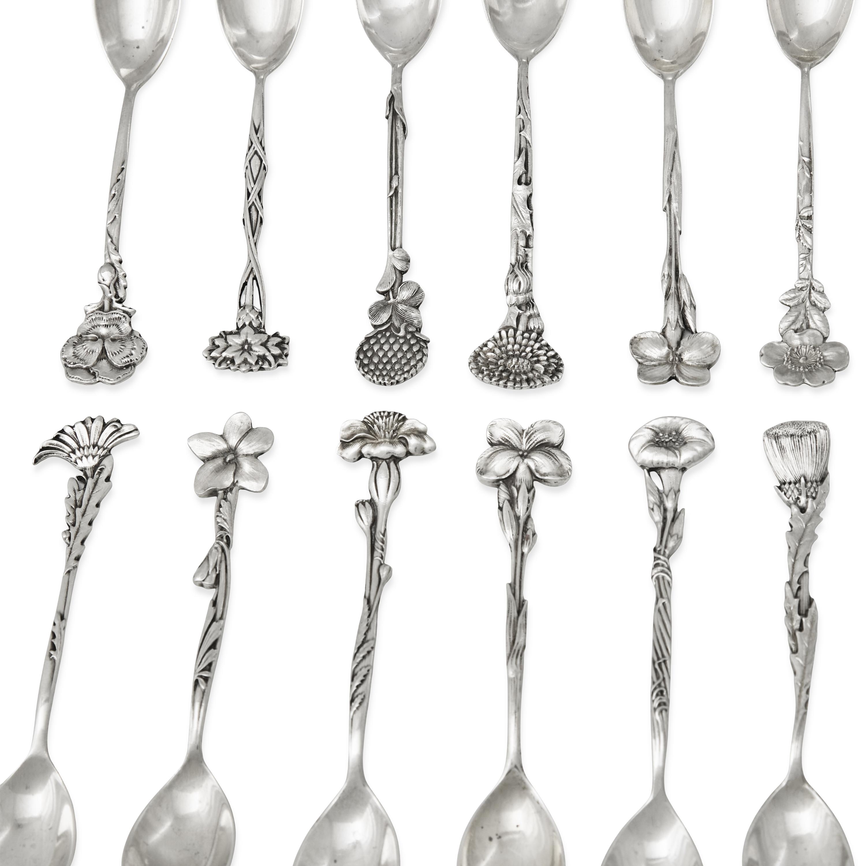 A Set of Twelve Tiffany and Co. Silver Demitasse Spoons