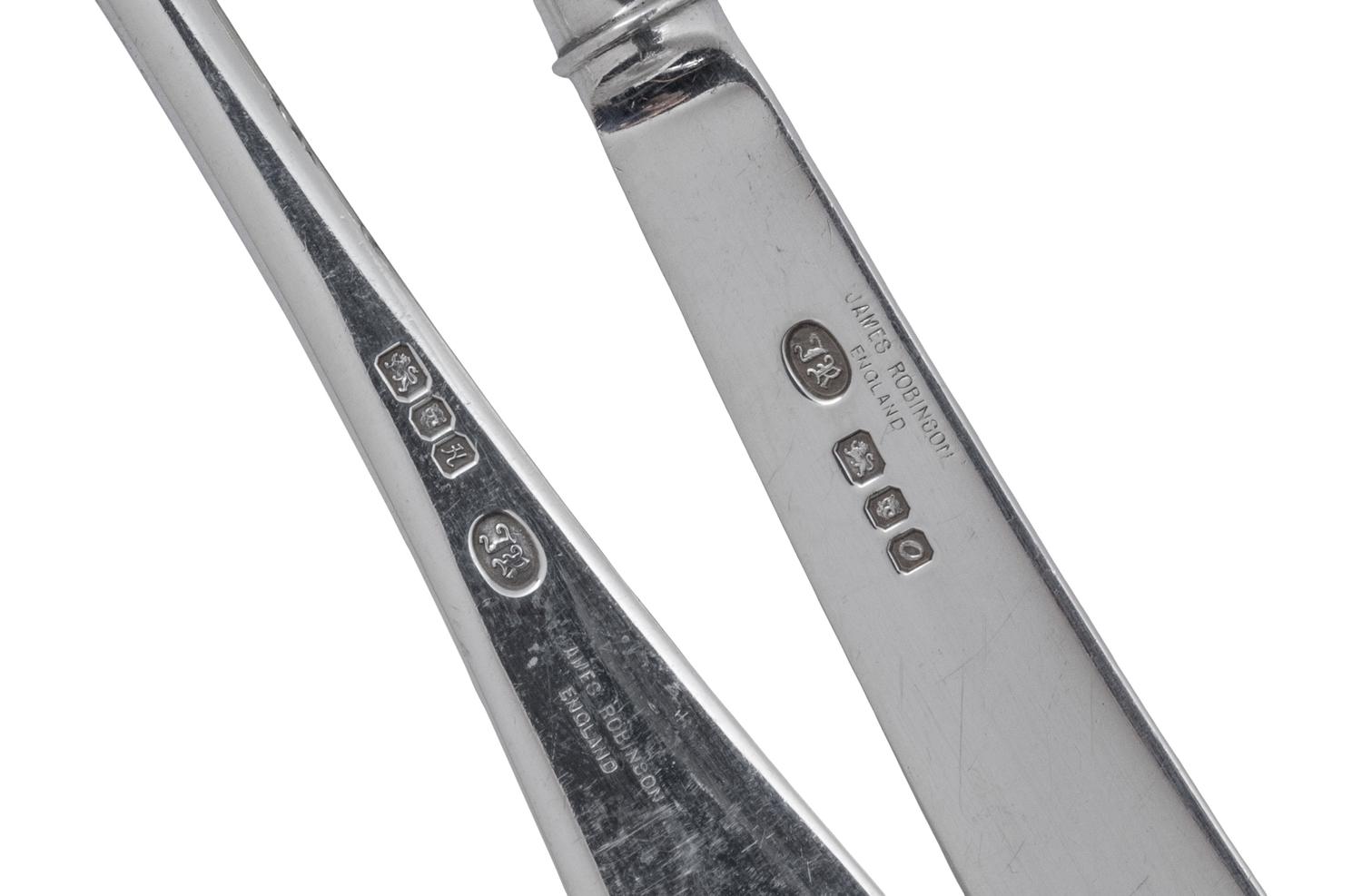 An English Silver Flatware Service