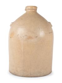An Ohio Script Painted Stoneware Water Cooler