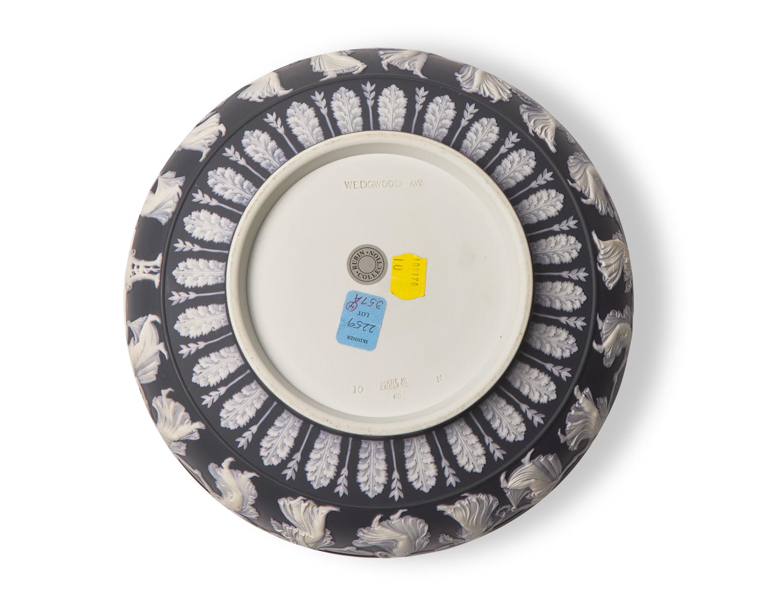 A Wedgwood Black and White Jasperware Centerpiece Bowl