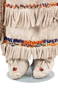 Apache and Plains Beaded Hide Dolls
