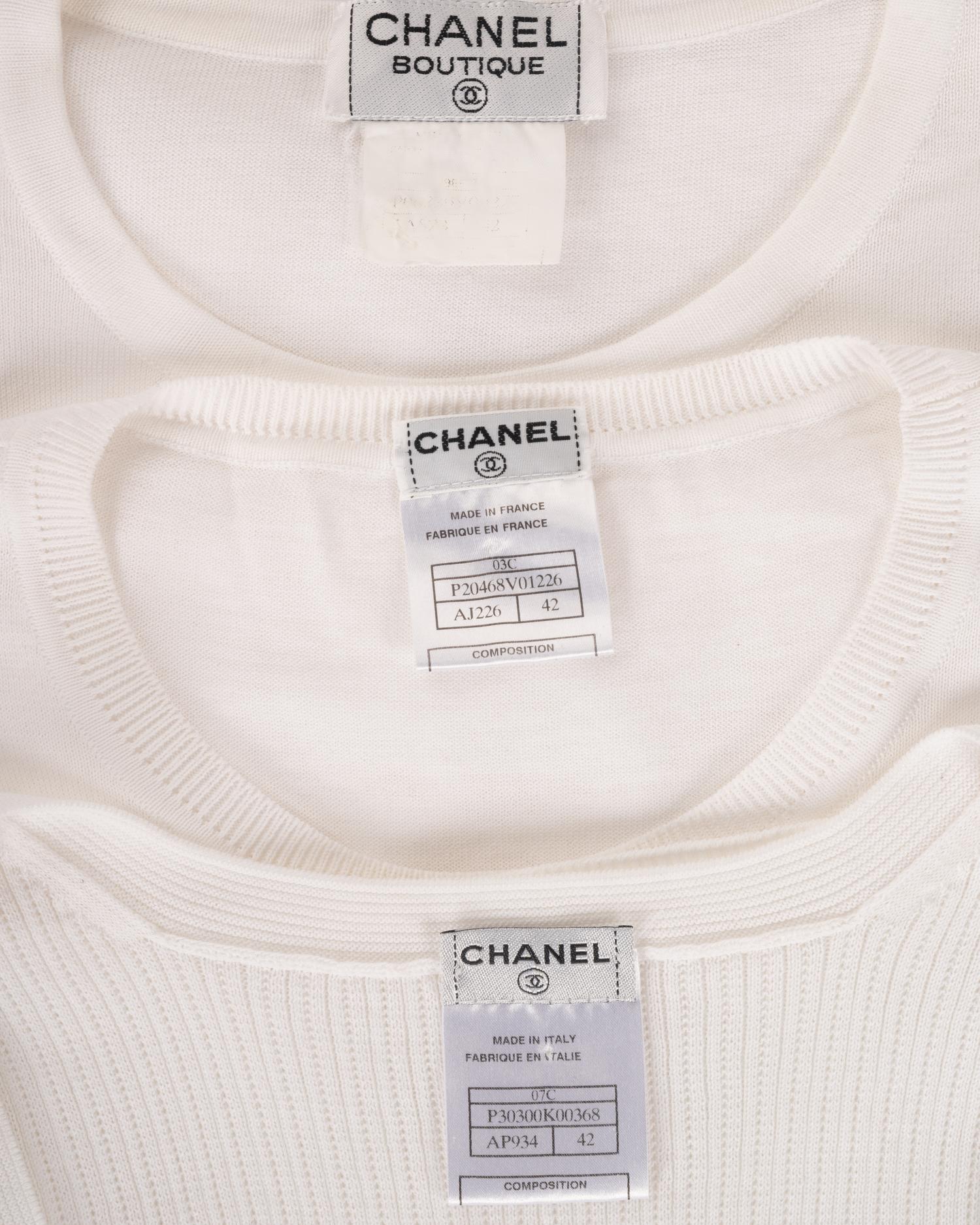 Three Chanel Knit Tops, Summer 1998-Cruise 2007
