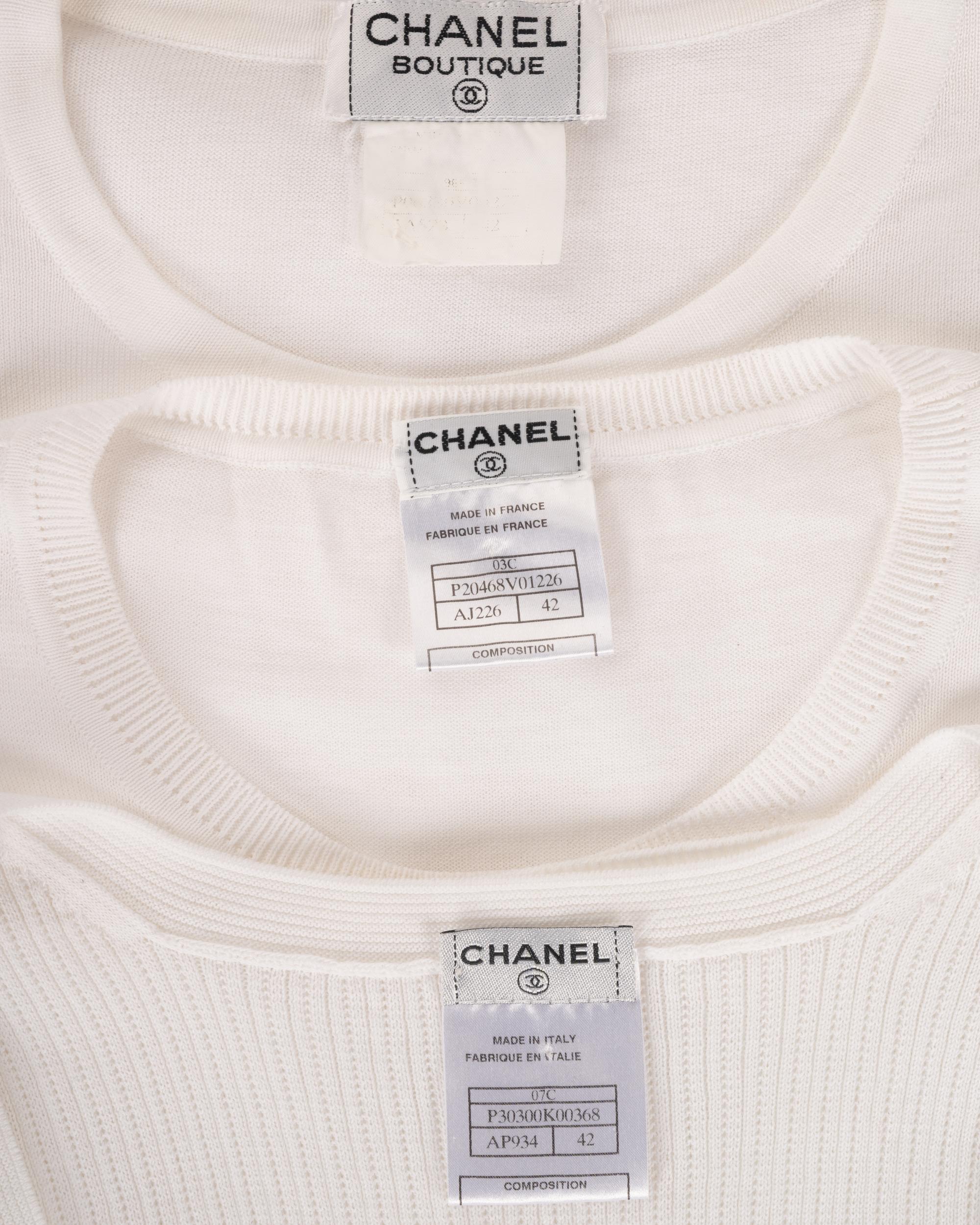 Three Chanel Knit Tops, Summer 1998-Cruise 2007