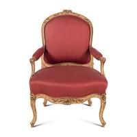 A Louis XV Style Painted Fauteuil