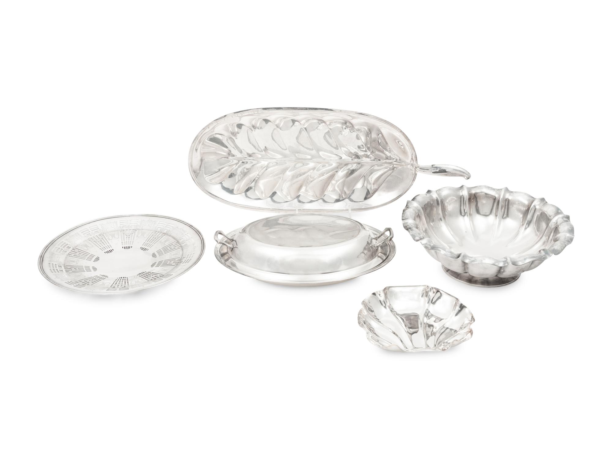 A Collection of Silver-Plate Serving Articles
