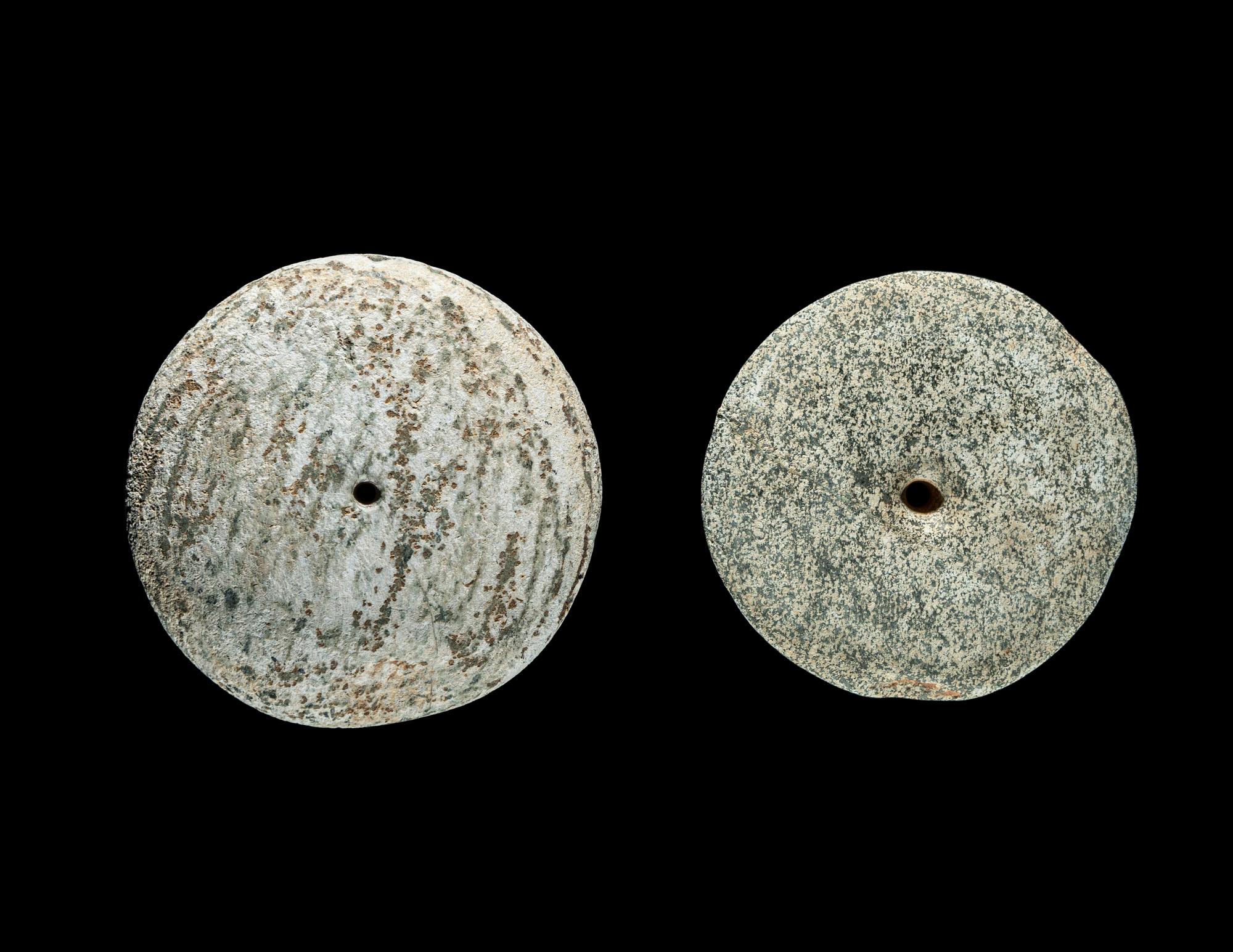 Two Neolithic Stone Discoidals