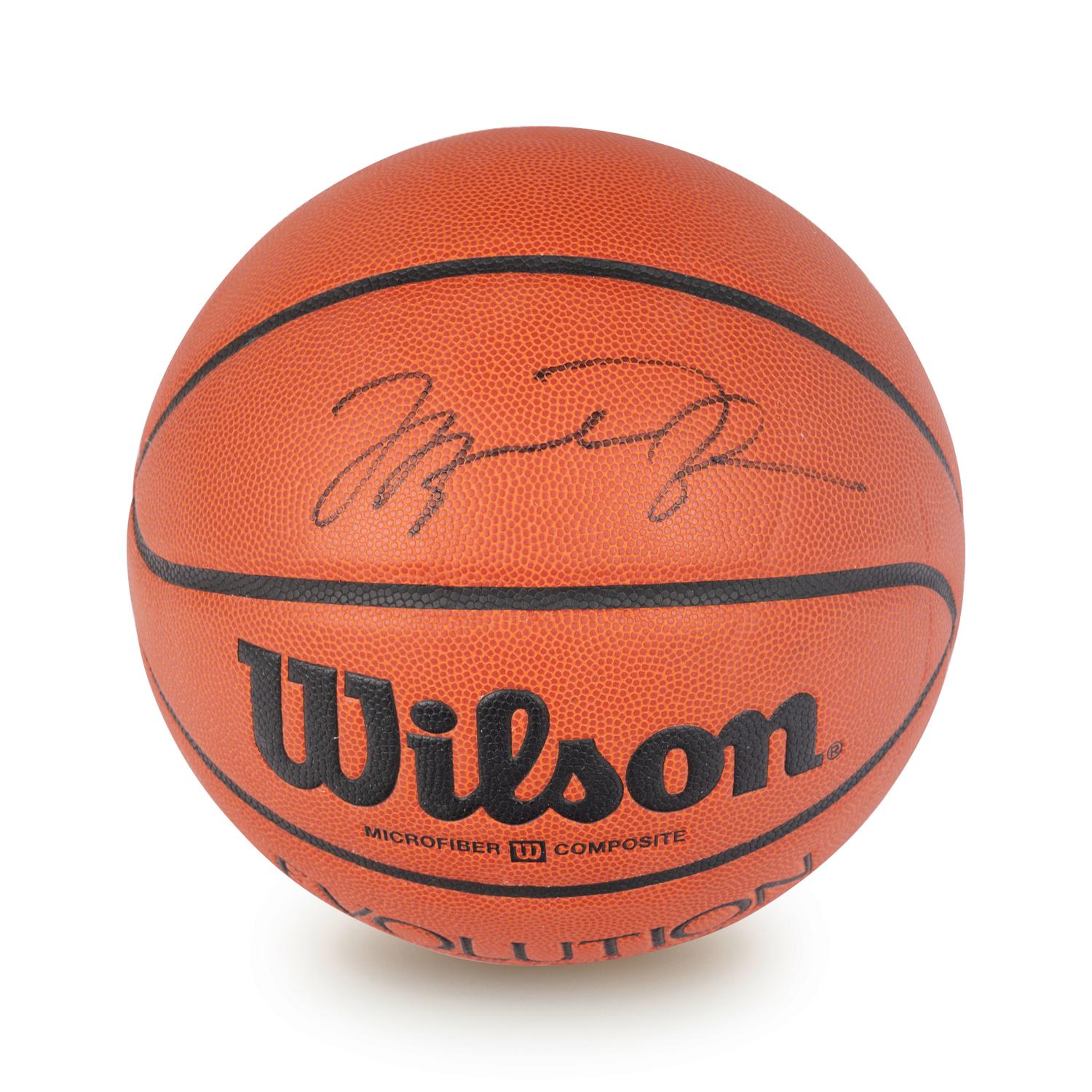 A Michael Jordan Signed Autograph Wilson Basketball (Beckett Authentication Services Letter BAS Certified),