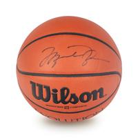 A Michael Jordan Signed Autograph Wilson Basketball (Beckett Authentication Services Letter BAS Certified),