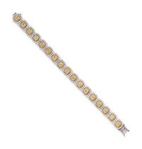 COLORED DIAMOND AND DIAMOND BRACELET