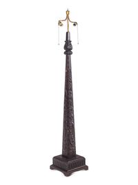 A Carved Mahogany Floor Lamp