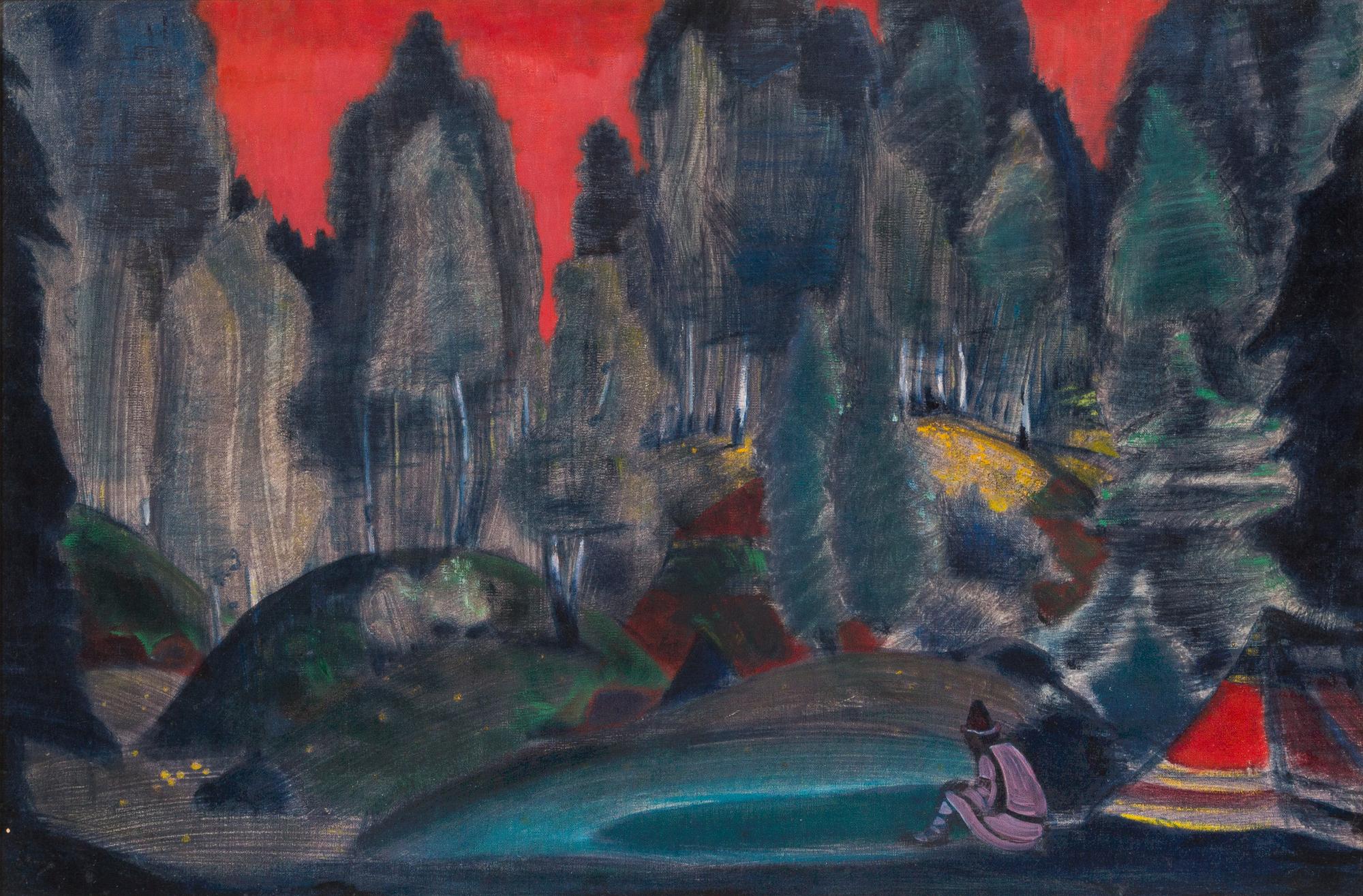 Nikolai Konstantinovich Roerich, (Russian, 1874-1947), The Snow Maiden (Stage Design)