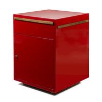 An Italian Lacquered Wood and Brass Magic Cube Table Height 30 1/2 x width 23 1/2 x depth 23 1/2 inches. — GABRIELLA CRESPI, CIRCA 1970