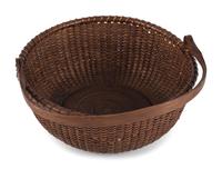 A Round Nantucket Basket, Attributed to William Appleton (1851-1919)