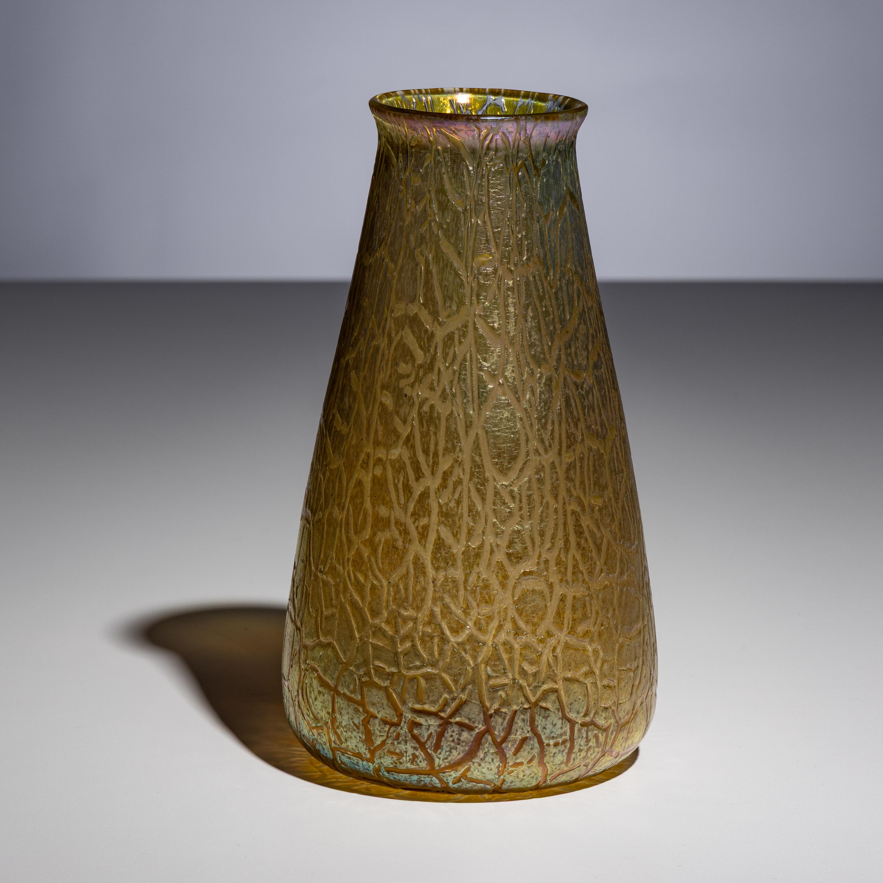 Loetz Glass (Austrian, founded 1840) — Candia Mimosa Vase, c. 1907 PN 5866