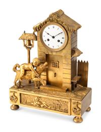 A French Gilt Bronze Mantel Clock