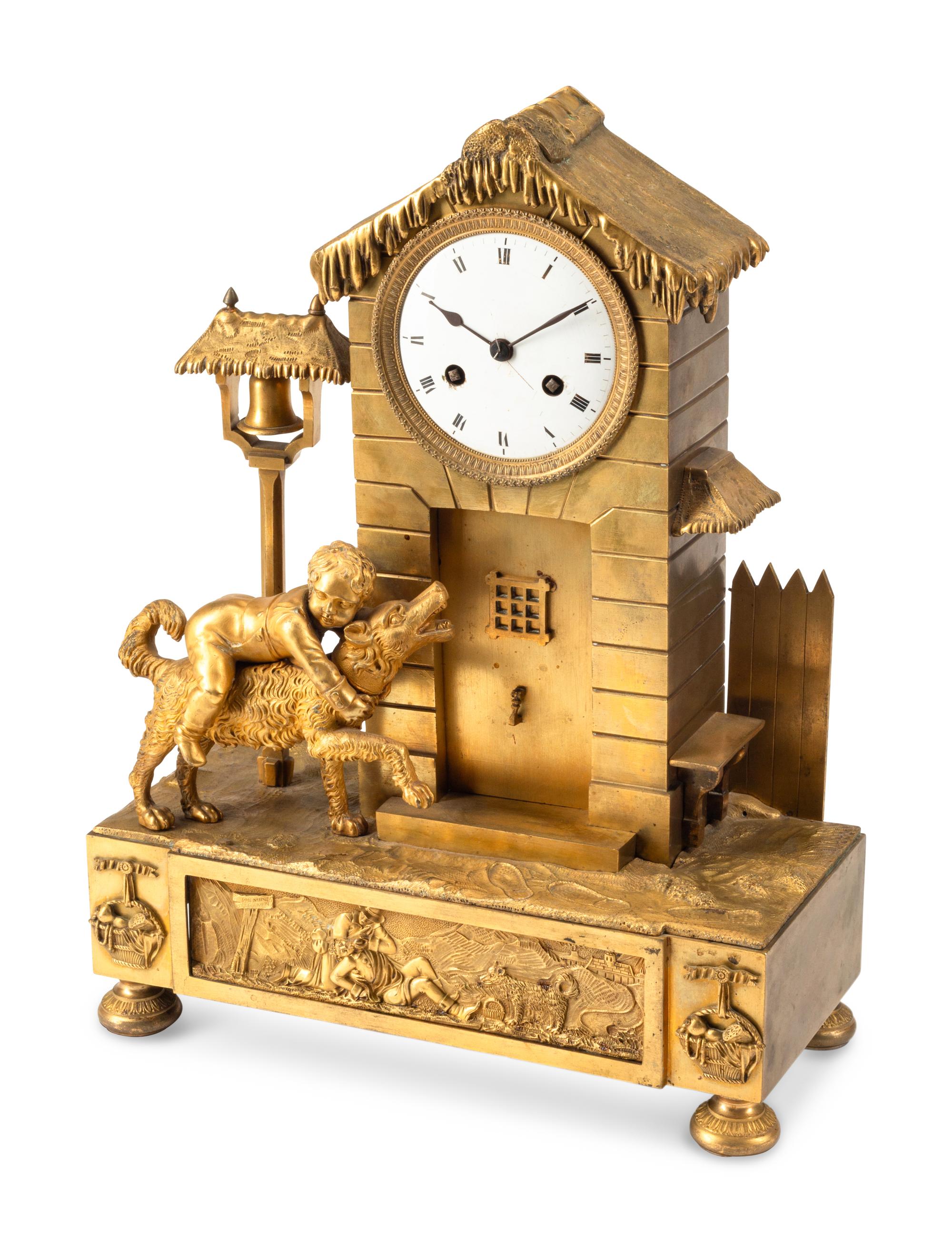 A French Gilt Bronze Mantel Clock