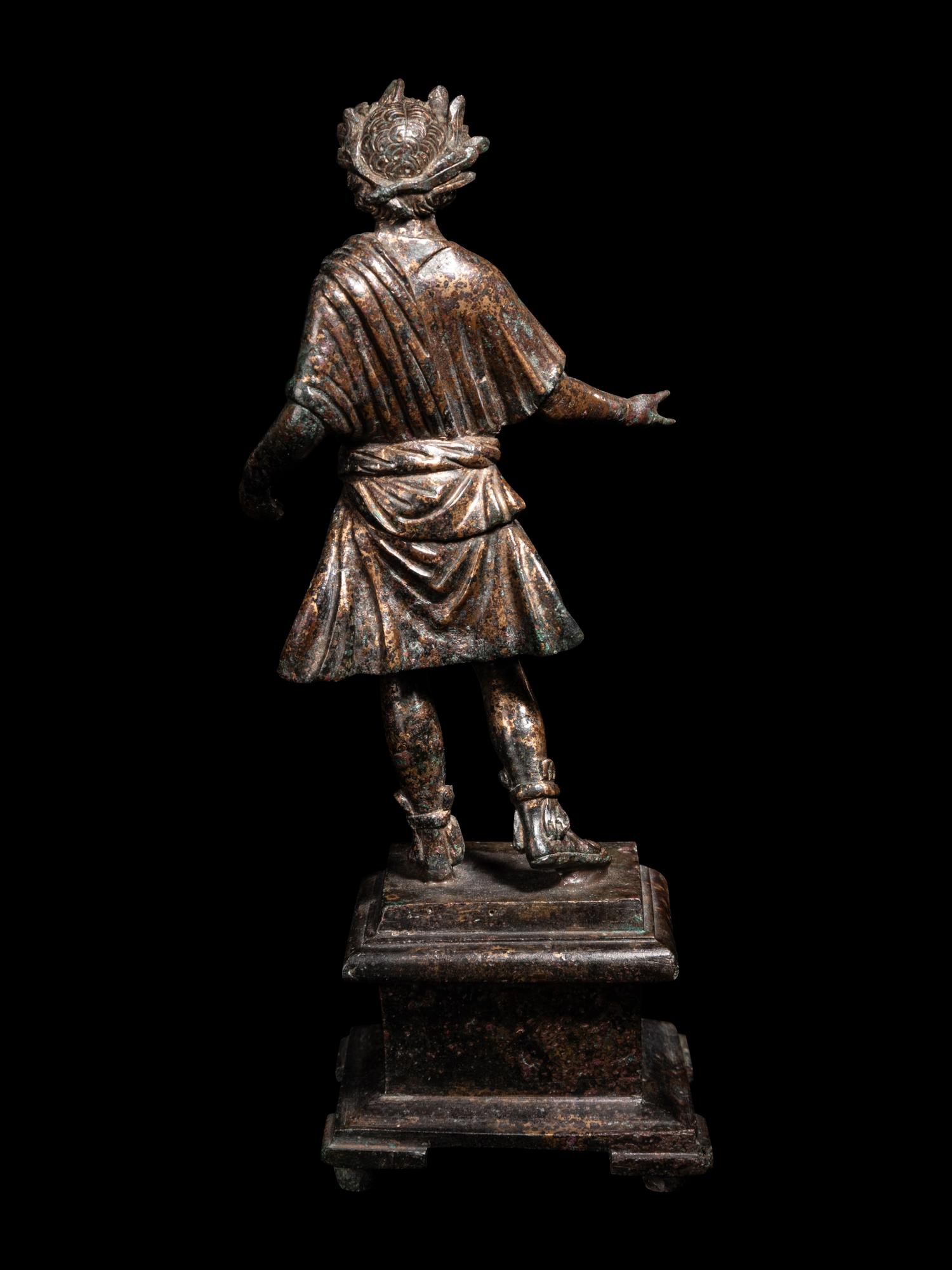 A Roman Gilt Bronze Lar