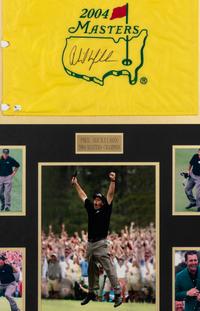 A Phil Mickelson 2004 Masters Signed Autograph Presentation Formerly Displayed at Mike Ditka's Restaurant