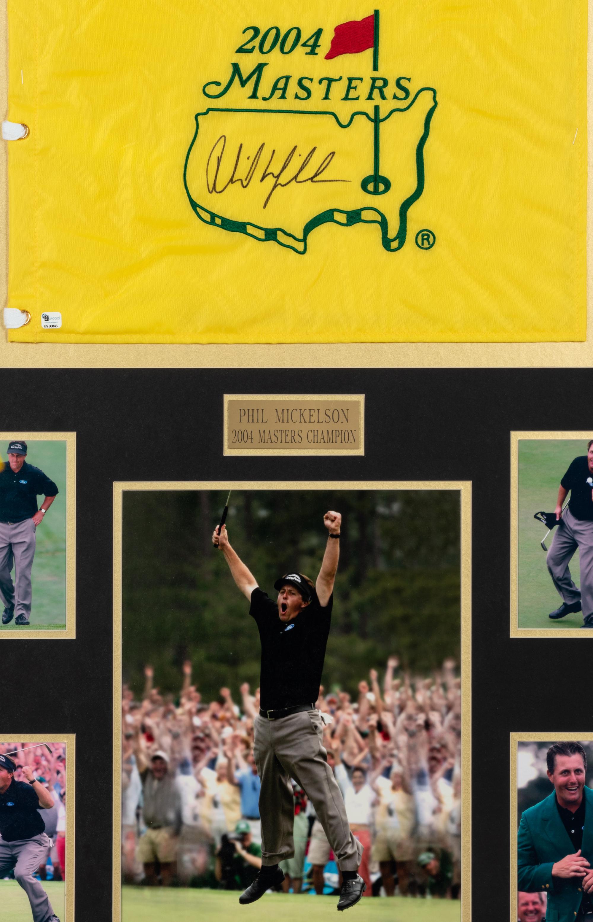 A Phil Mickelson 2004 Masters Signed Autograph Presentation Formerly Displayed at Mike Ditka's Restaurant
