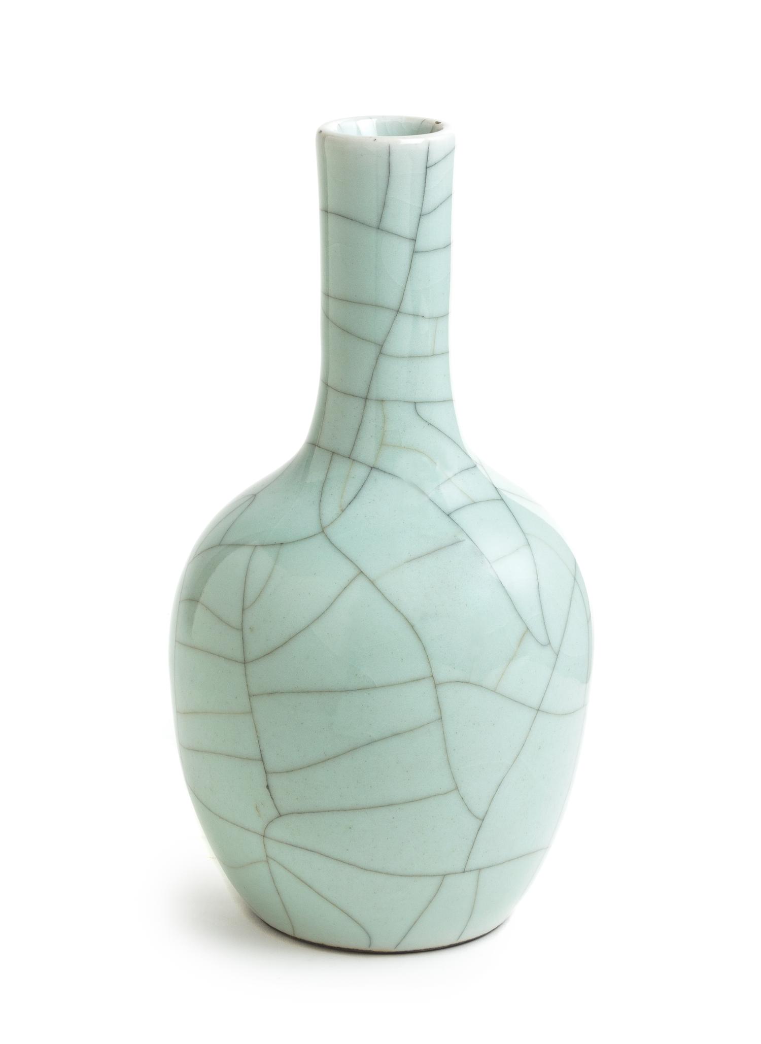 A Guan-Type Porcelain Vase Height 11 3/4 inches. — 18TH CENTURY
