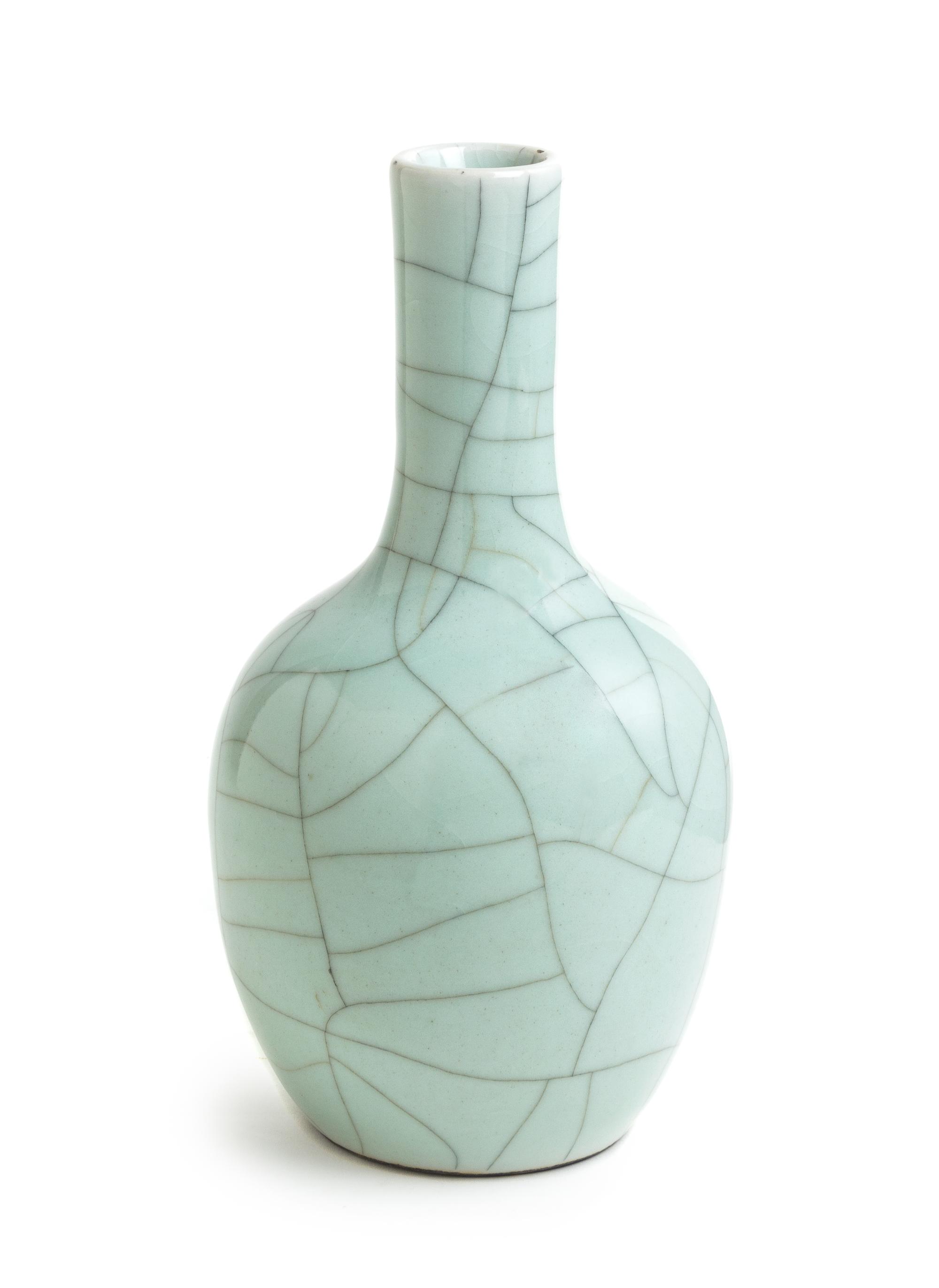 A Guan-Type Porcelain Vase Height 11 3/4 inches. — 18TH CENTURY