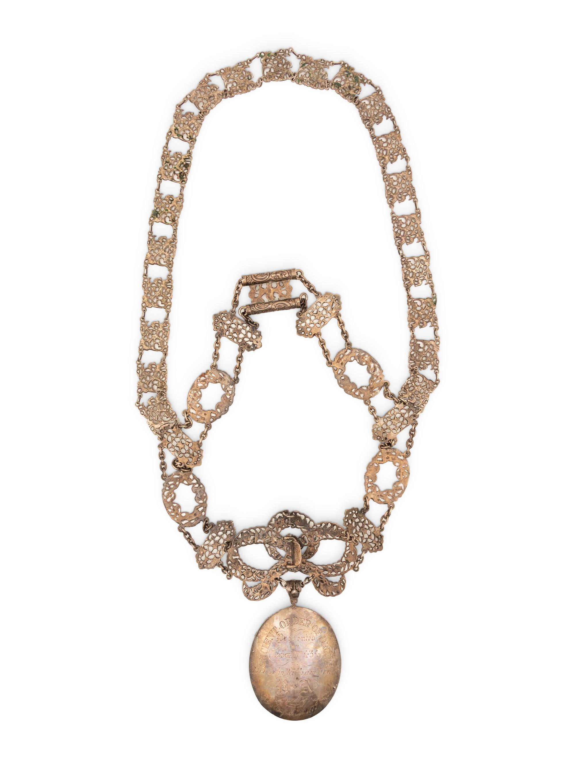 A Ceremonial Ancient Order of Druids Pendant Necklace