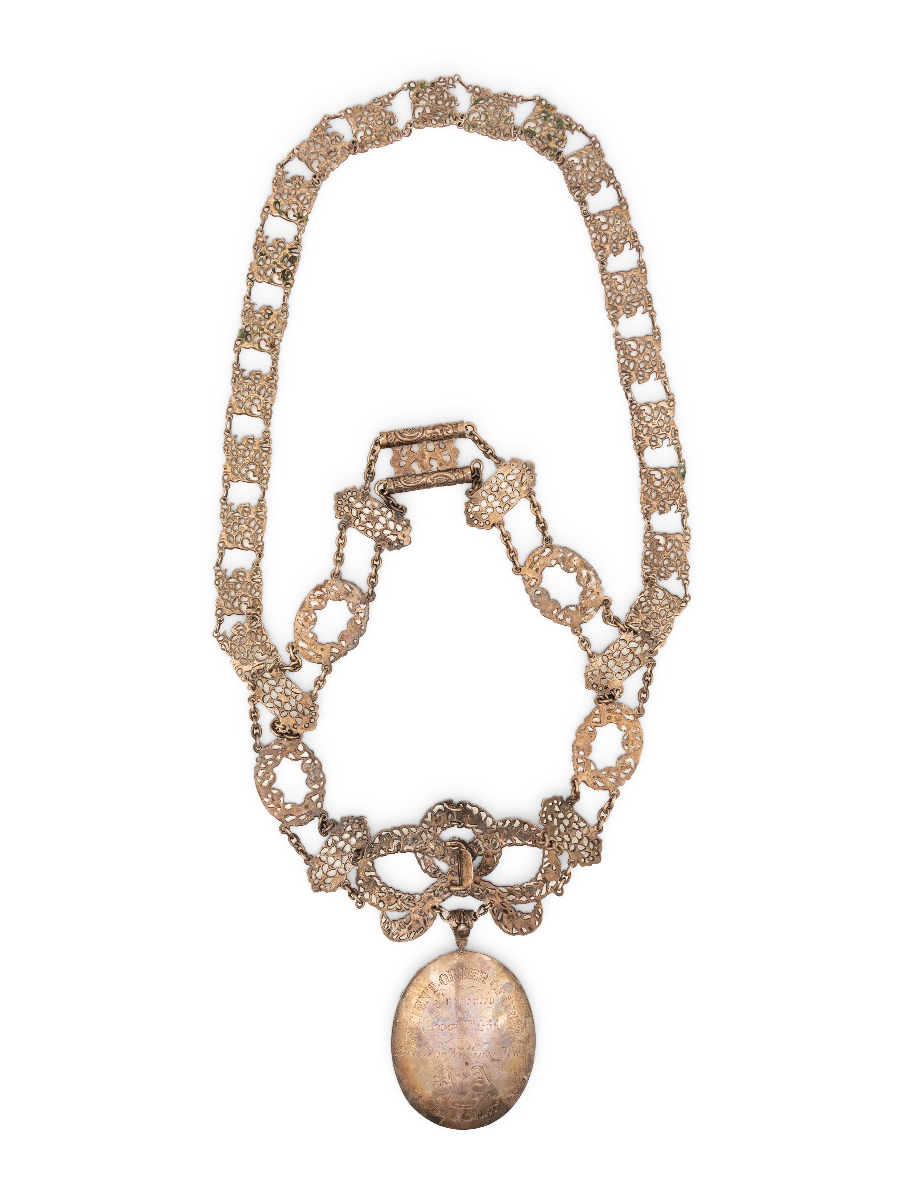 A Ceremonial Ancient Order of Druids Pendant Necklace