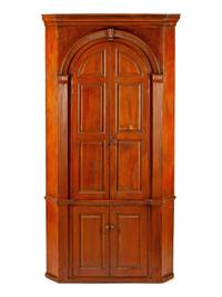 An American Cherry Corner Cupboard