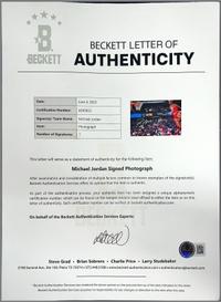 A Michael Jordan Signed Autograph 1988 Slam Dunk Contest 16x20 Photo Display (Upper Deck Authenticated, Beckett Authentication Services)