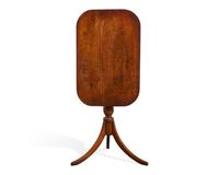 A Federal Tiger Maple Candlestand