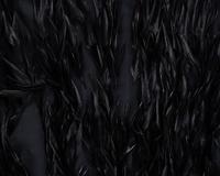 Givenchy Haute Couture Velvet Dress with Feathers, 1970-80s