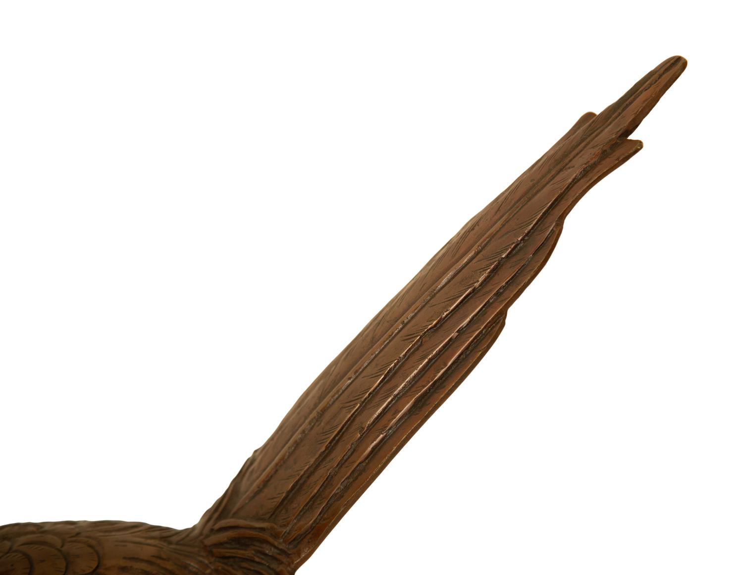 A Pair of Patinated Bronze Figures of Pheasants — 20th Century