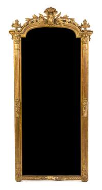 A Victorian Giltwood Pier Mirror, Height 81 x width 39 inches.