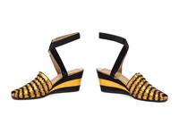 Salvatore Ferragamo, Gold Wedge Evening Sandals, 1940's